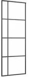 vidaXL Schiebet&uuml;r ESG-Glas und Aluminium mattiert 90x205 cm Schwarz