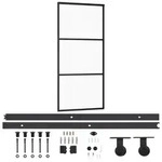 vidaXL Schiebet&uuml;r mit Beschlag ESG-Glas & Aluminium 90x205 cm
