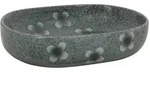 vidaXL Aufsatzwaschbecken Blau Oval 59x40x14 cm Keramik