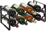 Relaxdays Weinregal, 8 Flaschen, 2er Set, stapelbar, je HxBxT 9,5x40x20 cm,...