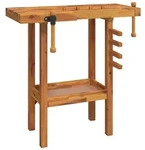 vidaXL Werkbank mit Schraubst&ouml;cken 92x48x83 cm Massivholz Akazie