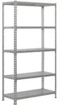 SimonRack Metallregal, 1800x900x500 mm, 5 Ebenen, Metallboden, 180 kg Biegepunkt,