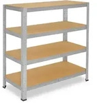 shelfplaza HOME 100x70x40 cm Schwerlastregal in verzinkt mit 4 B&ouml;den und 175 kg