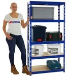 PROREGAL Schwerlastregal Tiger | HxBxT 180x90x45 cm | Fachlast 265kg | Blau 