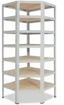 shelfplaza OFFICE 230x70x40 cm Eckregal in lichtgrau mit 7 B&ouml;den und 125 kg...