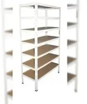 shelfplaza HOME 230x40x40 cm Schwerlastregal in wei&szlig; mit 7 B&ouml;den und 125 kg