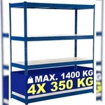 CLP Lagerregal 160x60x180 cm blau