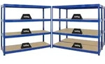 PROREGAL Mega Deal 3er-Sparset Profi-Schwerlastregal DINO HxBxT 180x180x60cm...