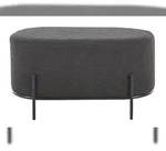 SalesFever Polsterhocker | Bezug Boucl&eacute; Stoff | Gestell Metall | B 80 x T 40 x...