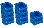 PROREGAL 10x Blaue Sichtlagerbox 1.0 | HxBxT 6x10x10cm | 0,4 Liter 