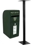 Briefkasten mit Bodenst&auml;nder Gr&uuml;n