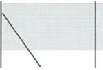 vidaXL Zaunpfosten Grau 25 x 1 m (16 x 16 mm Netz) Stahl
