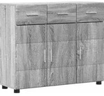 vidaXL Sideboard mit Regal FLORIN Graues Sonoma 88,5 x 30,5 x 73 cm