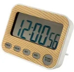 Intirilife Digitaler Timer in Holz - Optik - 9 x 3 x 7 cm - K&uuml;chenuhr Kurzzeitmesser