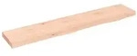 vidaXL Wandregal 100x20x4 cm Massivholz Eiche Unbehandelt
