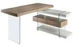 AC ANGEL CERDA Angel Cerd&aacute; B&uuml;rotisch aus Nussbaum und Glas 3003C