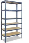 shelfplaza HOME 230x110x30 cm Schwerlastregal in blau mit 6 B&ouml;den und 145 kg