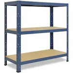 shelfplaza HOME 90x90x45 cm Schwerlastregal in blau mit 3 B&ouml;den und 175 kg...