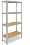 shelfplaza HOME 155x120x50 cm Schwerlastregal in verzinkt mit 4 B&ouml;den und 175...