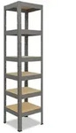 shelfplaza PRO 200x50x50 cm Schwerlastregal in grau mit 6 B&ouml;den und 166 kg Traglast