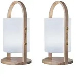 Lumisky kabellose, tragbare WOODY-Lampen, 37 cm hoch Holz holzfarben