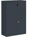 vidaXL Aktenschrank Anthrazit 90x40x130 cm Stahl