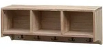 Mendler Wandregal HWC-K49, Garderobe Wandgarderobe Regal, 3 Stauf&auml;cher 5 Haken