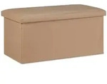 Relaxdays Sitzbank, Stauraum, Kunstleder, faltbar, gepolstert, Flur, Schlafzimmer,