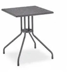 Relaxdays Gartentisch Rattan-Optik, quadratisch, HBT: 75x61x61cm, Balkontisch,
