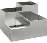 vidaXL Gartenblumentopf Silber 80 x 80 x 60 cm Verzinkter Stahl