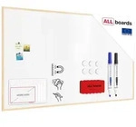 ALLBoards Magnetisches Whiteboard mit Naturholzrahmen 200x120cm