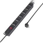 Sygonix SY-6736982 Steckdosenleiste 19 Zoll 6fach Schwarz Schutzkontakt 1 St.
