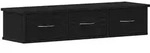 vidaXL Wandschrank Schwarz Eichen-Optik 88x26x18,5 cm Holzwerkstoff