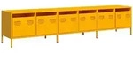 vidaXL TV-Schrank Senfgelb 202x39x43,5 cm Kaltgewalzter Stahl
