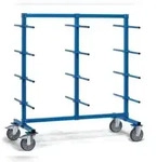 Fetra Spezialwagen, Tragl. 500kg, Ladefl. LxB 2000x800mm, 24 Tragarme, RAL5007