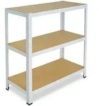 shelfplaza HOME 90x90x40 cm Schwerlastregal in wei&szlig; mit 3 B&ouml;den und 175 kg...