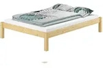 Erst-Holz Bettgestell Kiefer natur Doppelbett 140x200 Futon Massivholzbett ohne