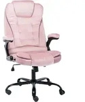vidaXL B&uuml;rostuhl Rosa Samt