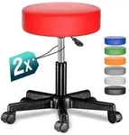 CASARIA&reg; Rollhocker 2er Set Kunstleder Rot