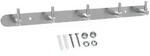 Intirilife Edelstahl Garderobenleiste Modell B - 5 Haken - 38.1 x 4.2 cm -