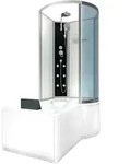 AcquaVapore Kombination Badewanne Dusche K50-L00 Duschtempel 170x100 cm