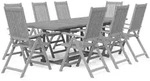 vidaXL 9-tlg. Garten-Essgruppe Massivholz Akazie