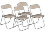Dmora Antenore - Klappstuhl, Beige, 4 St&uuml;hle