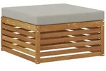vidaXL Outdoor-Fu&szlig;hocker Massivholz Akazie Natur