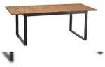 Merxx Naxos Ausziehtisch, 150 (200) x 90 cm, Aluminium/Akazie, Graphit