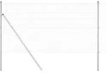 vidaXL Zaunpfosten Silber 25 x 1,2 m (25 x 25 mm Netz) Stahl