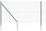 vidaXL Zaun mit Pfosten Gr&uuml;n 1,2 x 25 m Stahl und PVC