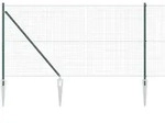 vidaXL Zaunpfosten Gr&uuml;n 10 x 1,4 m (25 x 25 mm Netz) Stahl und PVC