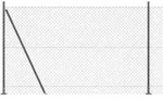 vidaXL Zaunpfosten Grau 10 x 1,4 m (40 x 40 mm Maschen) Stahl und PVC