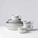 Gipfelst&uuml;ck Kaffeeservice 12-tlg f&uuml;r 4 Personen GRAU/WEISS, postsicher, Serie
